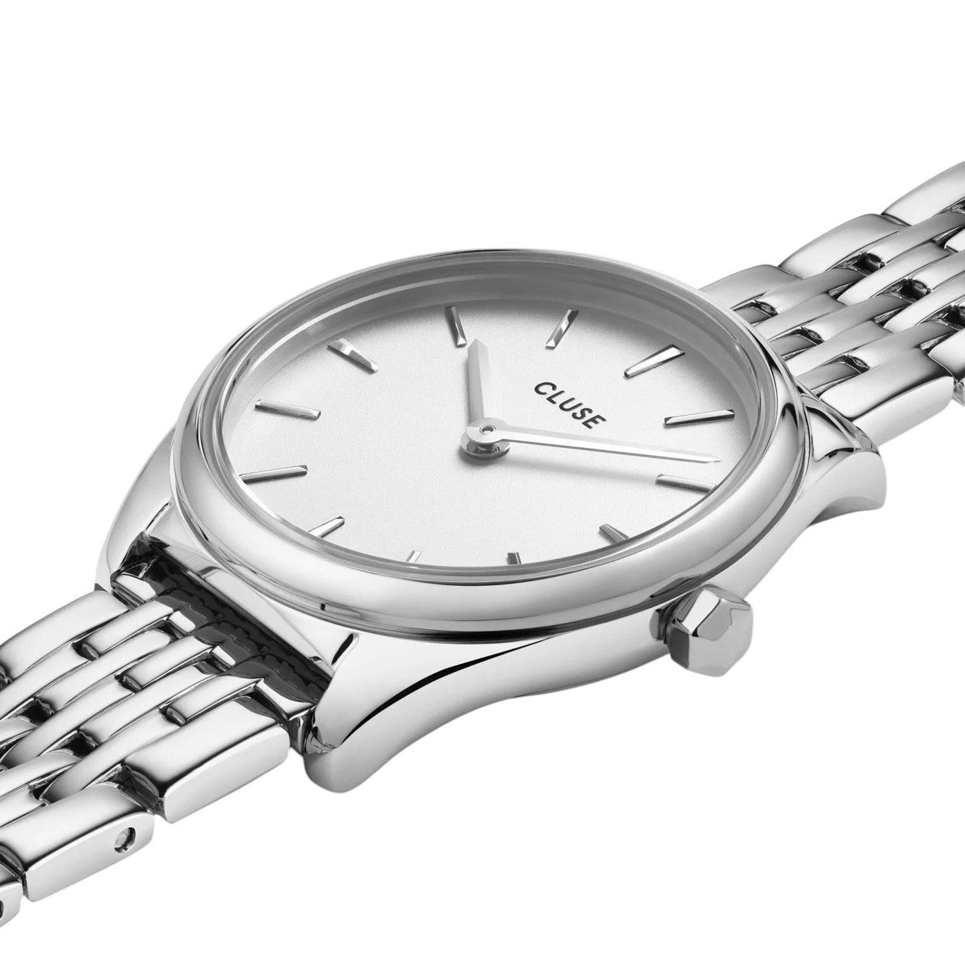 CLUSE Feroce Mini White Dial 25mm Silver Stainless Steel Bracelet CW11706 - 