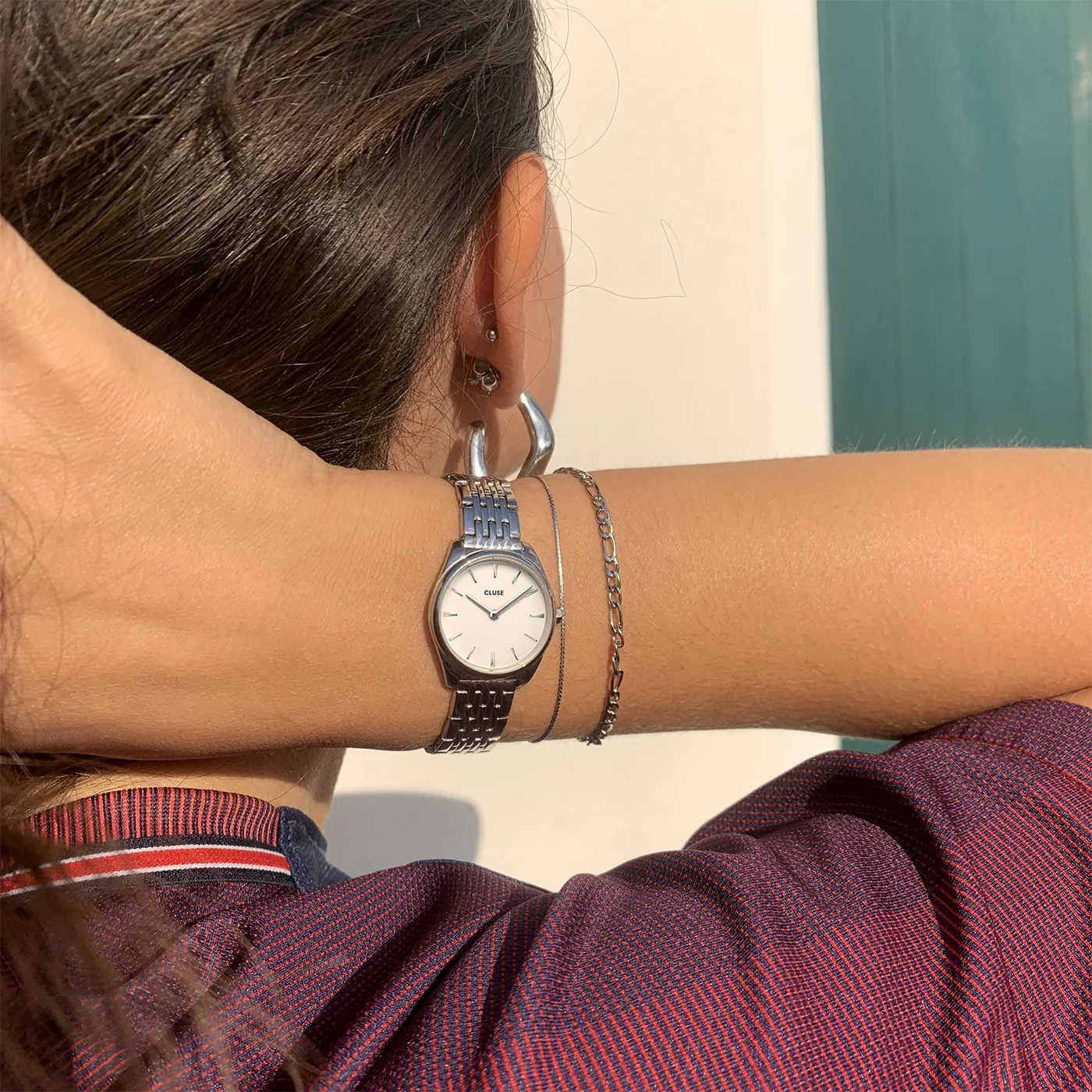 CLUSE Feroce Mini White Dial 25mm Silver Stainless Steel Bracelet CW11706 - 5