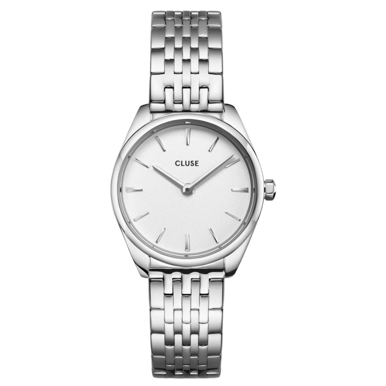 CLUSE Feroce Mini White Dial 25mm Silver Stainless Steel Bracelet CW11706 - 