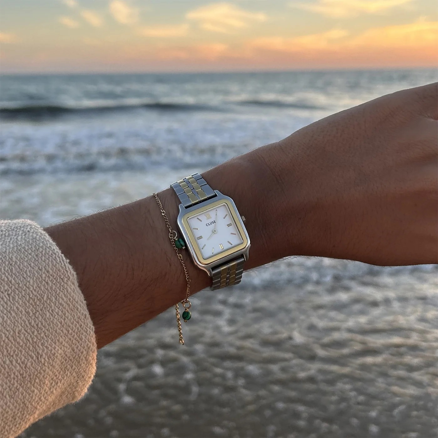 CLUSE Gracieuse White Dial 28mm Two-Tone Gold and Silver Stainless Steel Bracelet CW11901 - 5