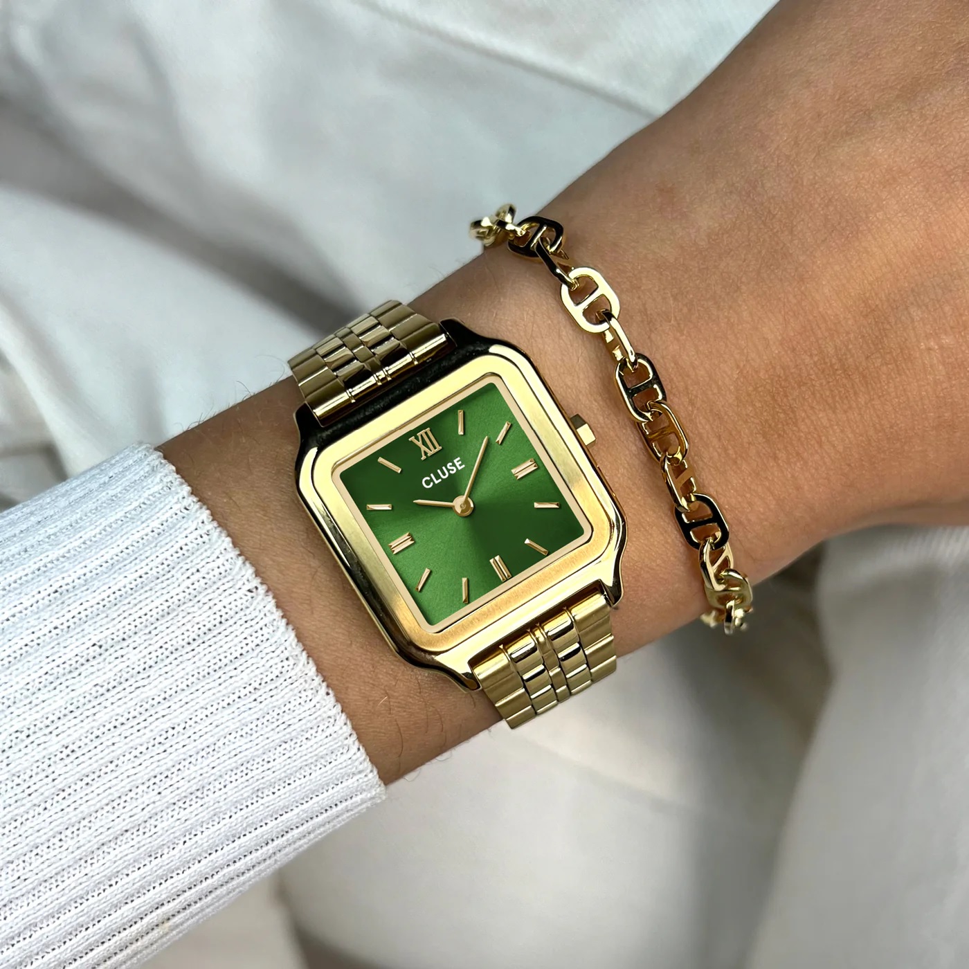 CLUSE Gracieuse Green Dial 28mm Gold Stainless Steel Bracelet CW11905 - 4