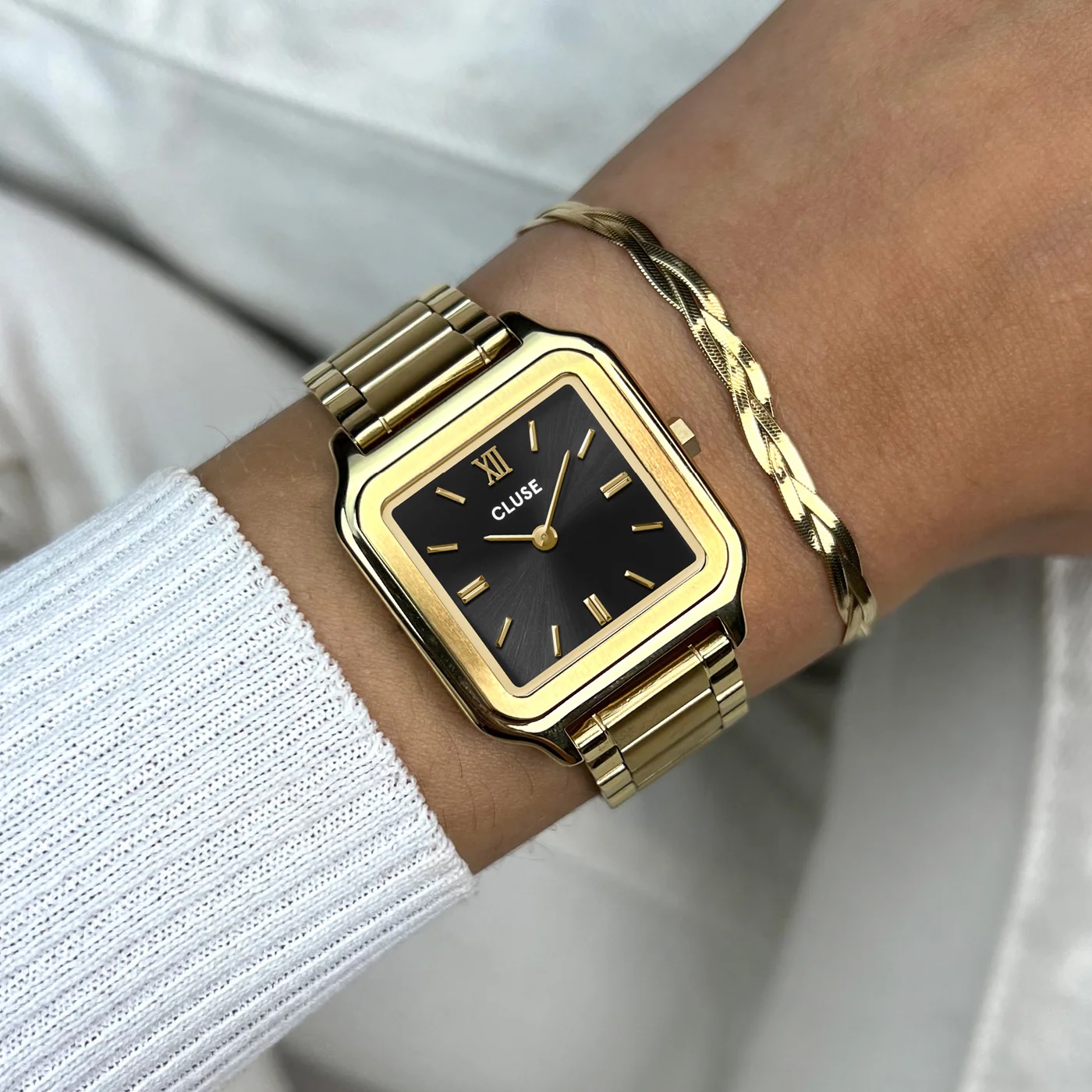 CLUSE Gracieuse Black Dial 28mm Gold Stainless Steel Bracelet CW11906 - 6