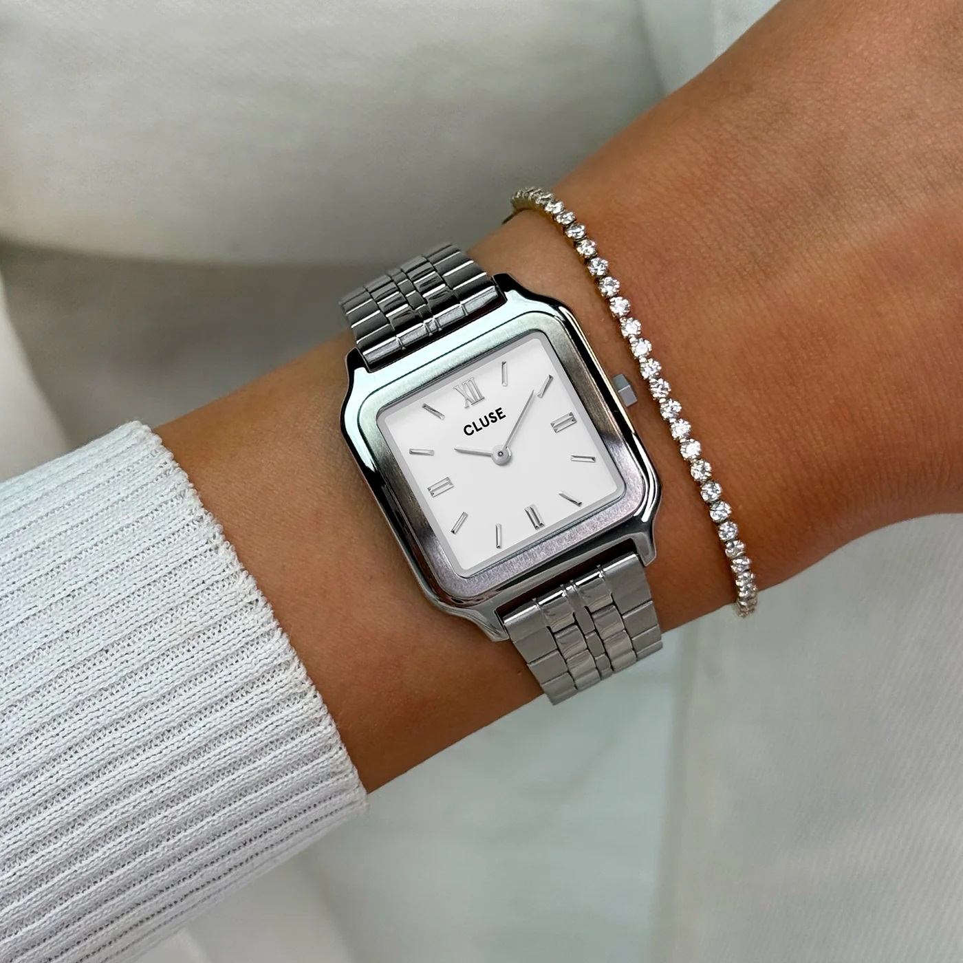 CLUSE Gracieuse White Dial 28mm Silver Stainless Steel Bracelet CW11907 - 4