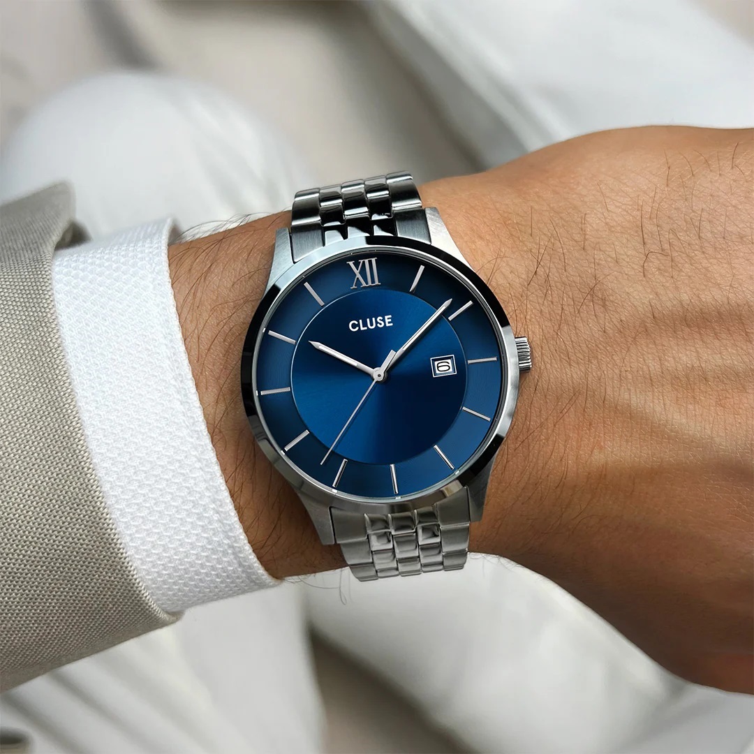 CLUSE Aravis Blue Dial 40mm Silver Stainless Steel Bracelet CW22701 - 4