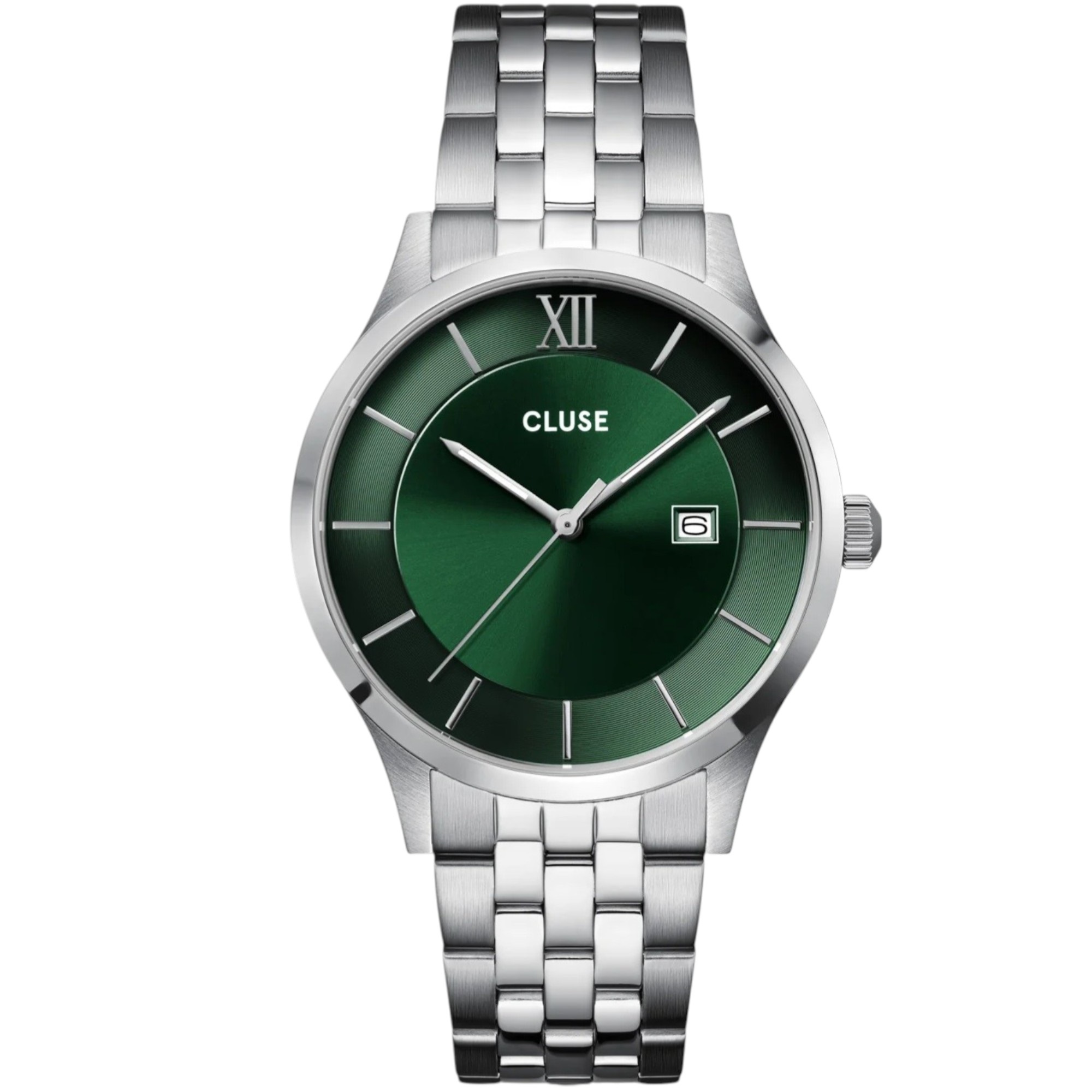CLUSE Aravis Green Dial 40mm Silver Stainless Steel Bracelet CW22702 - 