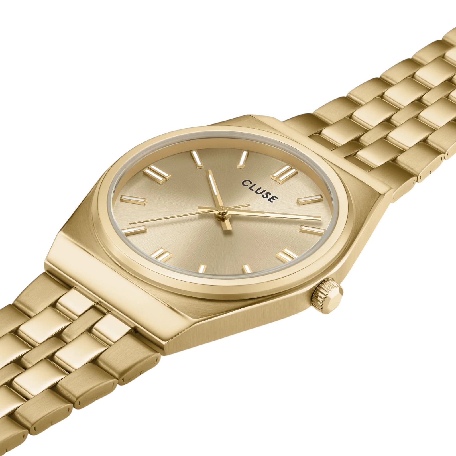 CLUSE Retro 70's Gold Dial 33mm Gold Stainless Steel Bracelet CW35104 - 
