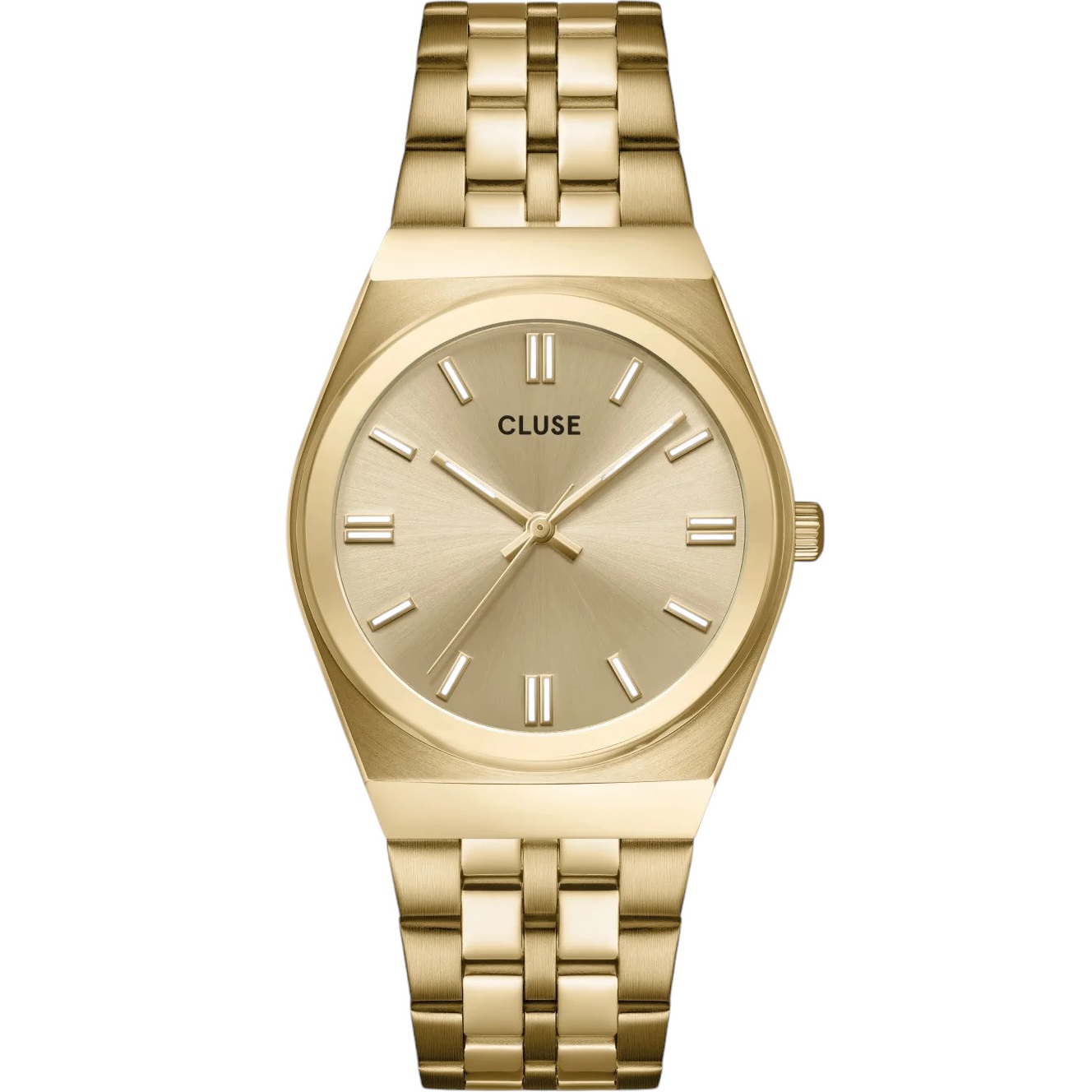 CLUSE Retro 70's Gold Dial 33mm Gold Stainless Steel Bracelet CW35104 - 