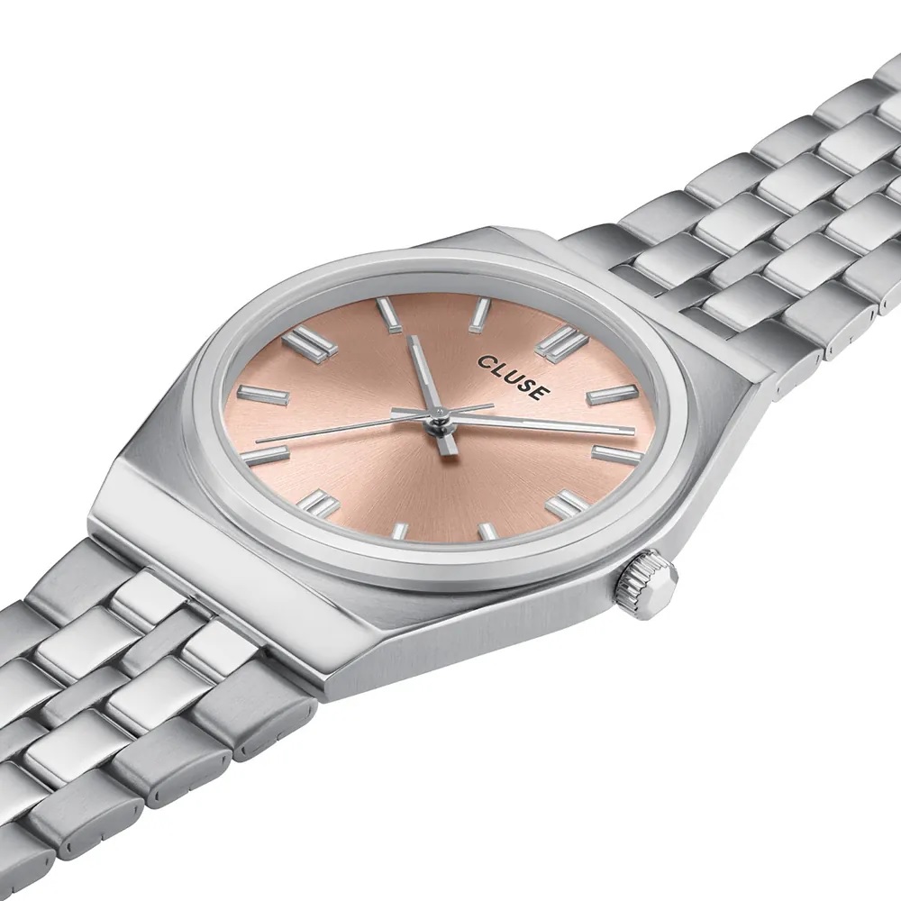 CLUSE Retro 70's Pink Dial 33mm Silver Stainless Steel Bracelet CW35101 - 3