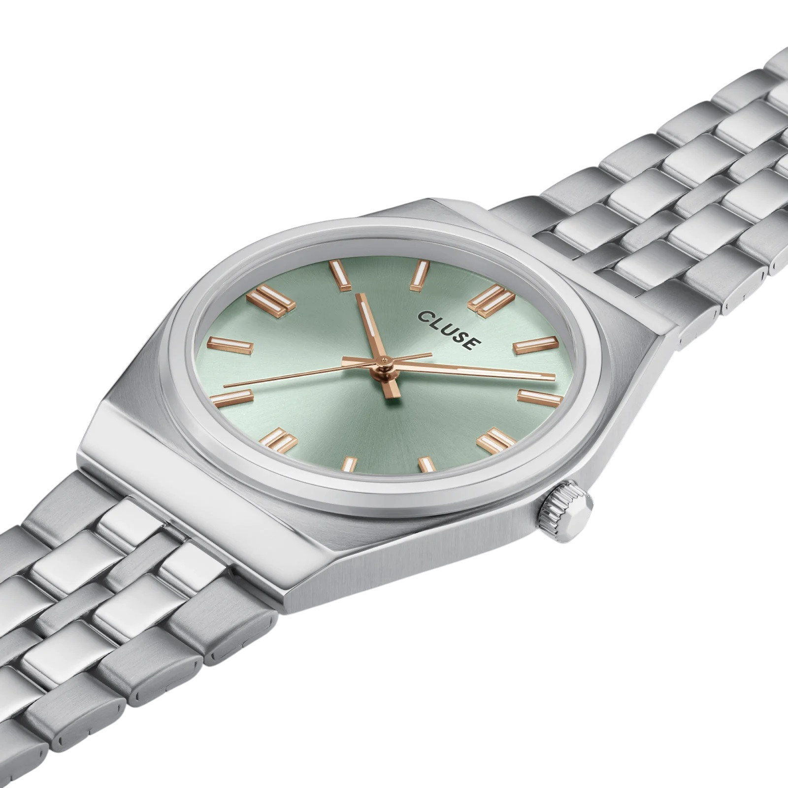 CLUSE Retro 70's Green Dial 33mm Silver Stainless Steel Bracelet CW35103 - 2