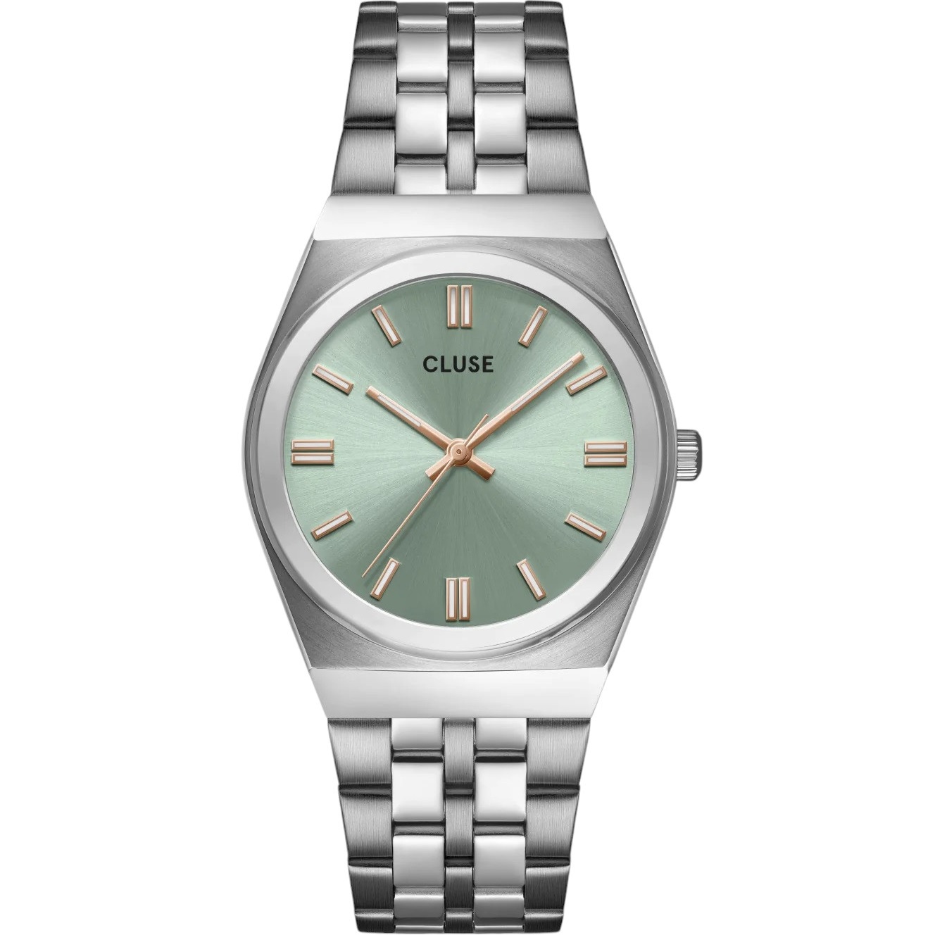CLUSE Retro 70's Green Dial 33mm Silver Stainless Steel Bracelet CW35103 - 1