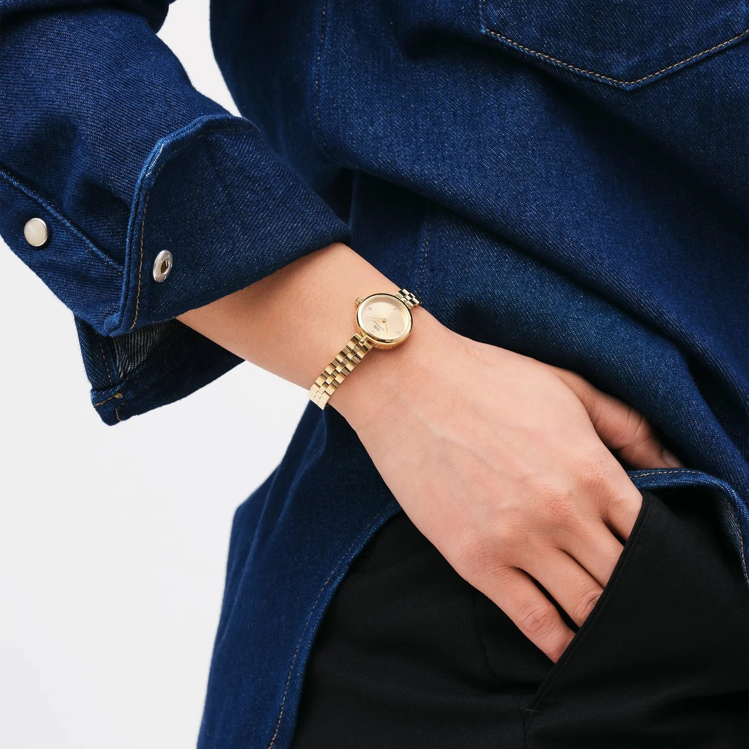 DANIEL WELLINGTON Elan Lumine Unitone Gold Dial 22mm Gold Stainless Steel Bracelet DW00100718 - 5