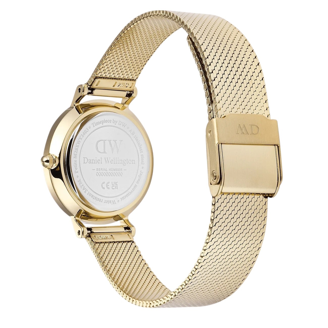 DANIEL WELLINGTON Petite Reflection Gold Dial 28mm Gold Stainless Steel Mesh Bracelet DW00100797 - 3