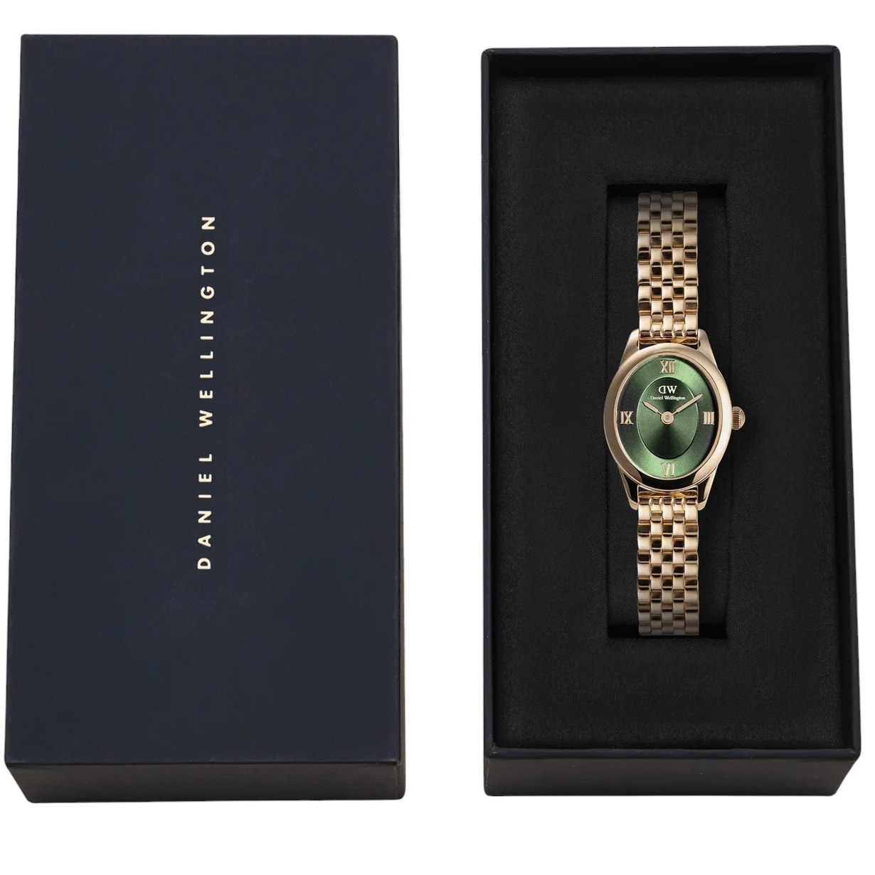 DANIEL WELLINGTON Ophelia Mini Green Dial 22mm Gold Stainless Steel Bracelet DW00100804 - 5