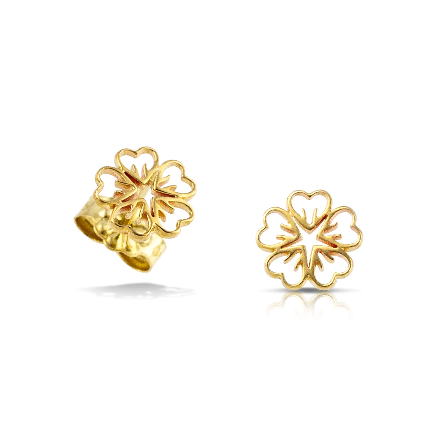 ΣΚΟΥΛΑΡΙΚΙΑ Λουλούδι 9Κ Κίτρινο Χρυσό 3SAL.4051OR - 