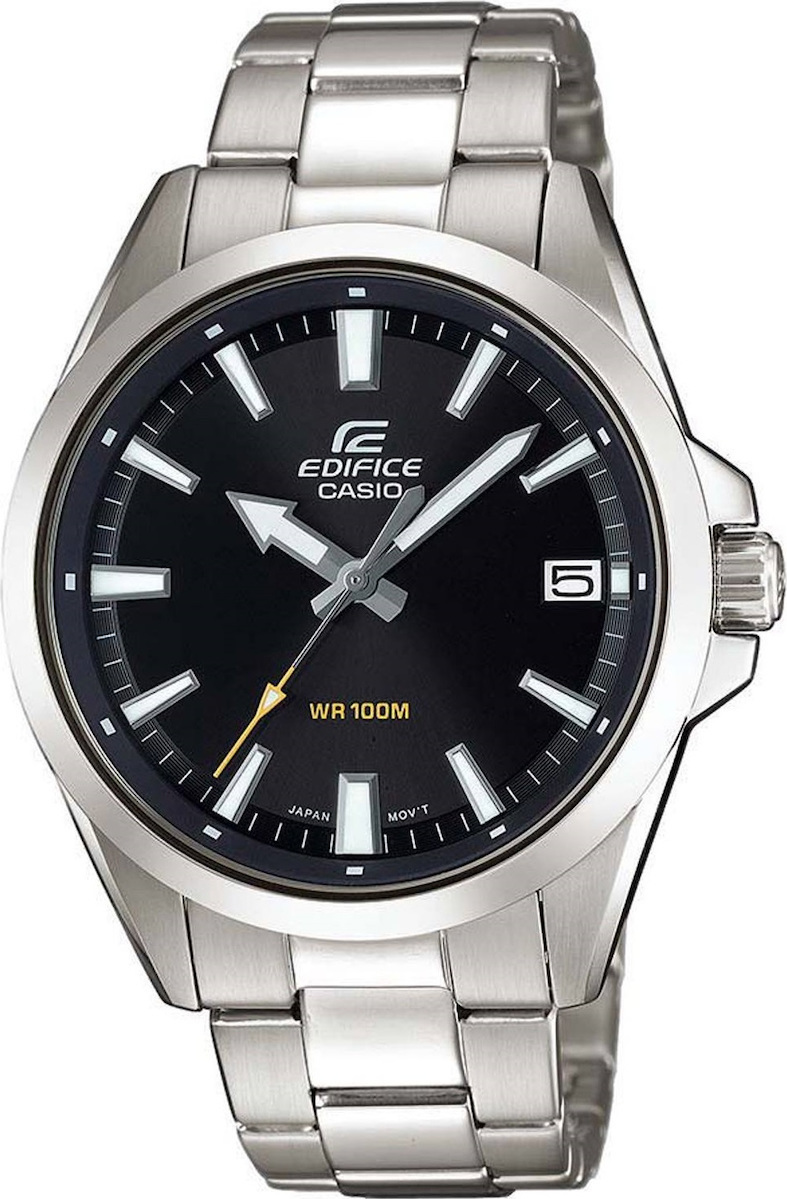 CASIO Edifice Three Hands 42mm Silver Stainless Steel Bracelet EFV-100D-1AVUEF - 