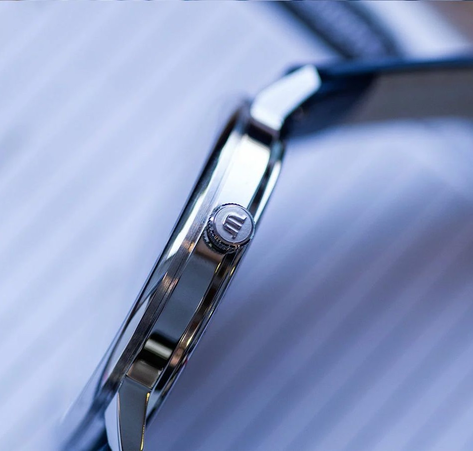 MAURICE LACROIX Eliros Blue Dial 40mm Silver Stainless Steel Blue Leather Strap EL1118-SS001-410-4 - 5