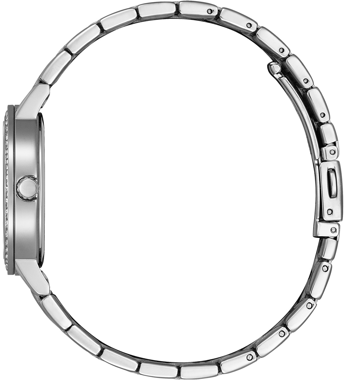 CITIZEN Lady's Elegant Crystals Collection Quartz Pink Dial 31.2mm Silver Stainless Steel Bracelet EL3100-55W - 3