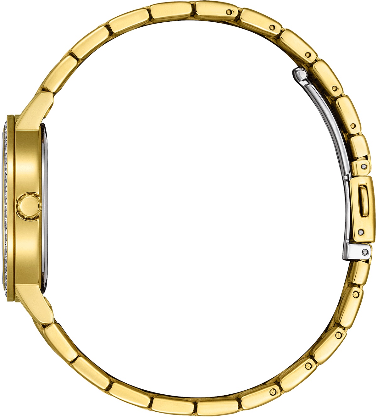 CITIZEN Lady's Elegant Crystals Collection Quartz White Pearl Dial 31.2mm Gold Stainless Steel Bracelet EL3102-50D - 