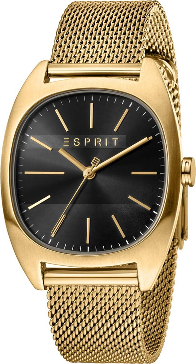 ESPRIT Three Hands 38mm Gold Stainless Steel Mesh Bracelet ES1G038M0085 - 