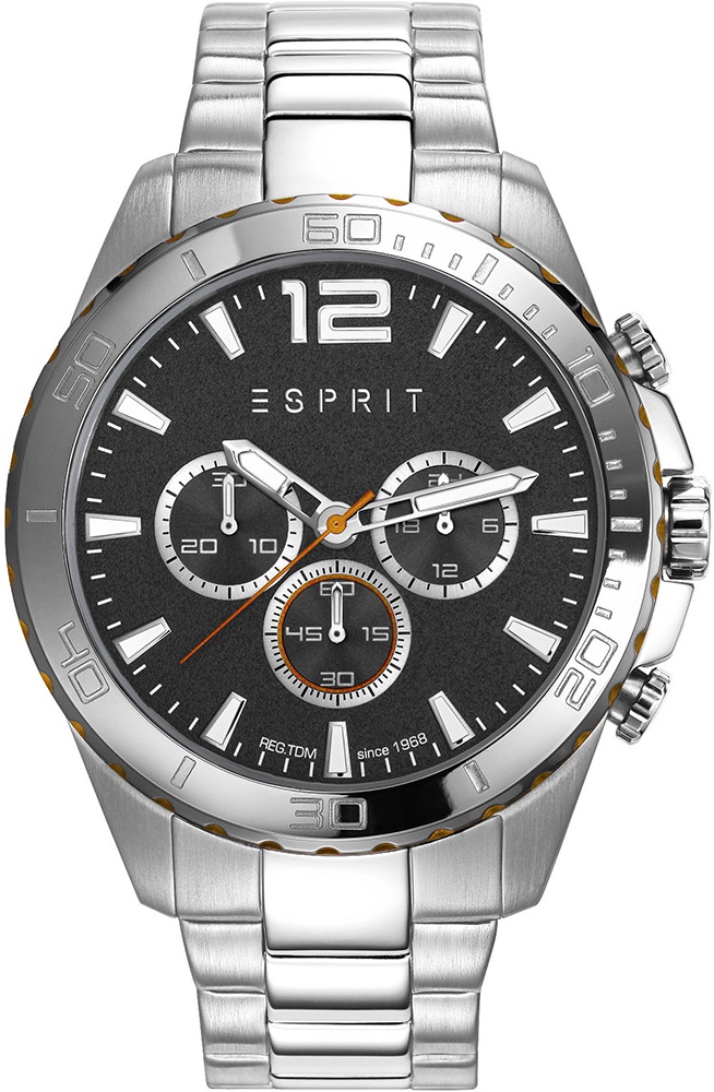 ESPRIT Aiden Chronograph 45mm Silver Stainless Steel Bracelet ES108351003 - 