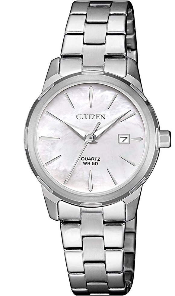 CITIZEN Elegance Three Hands 28mm Silver Stainless Steel Bracelet EU6070-51D - 