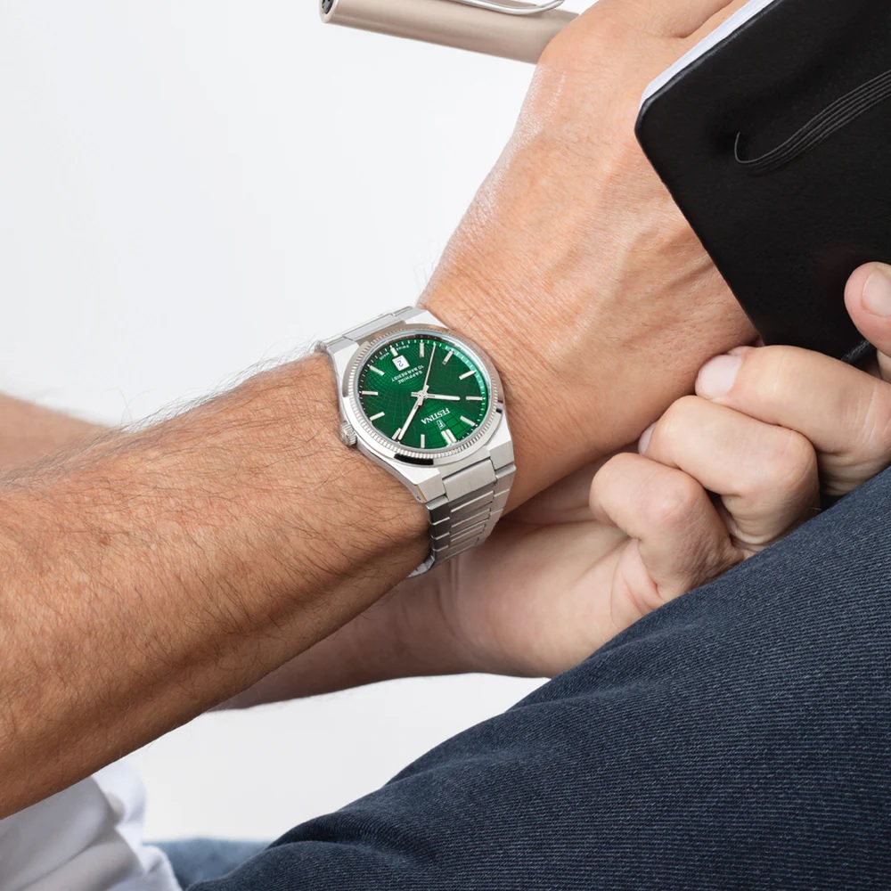 FESTINA Swiss Made Rivé Green Dial 40mm Silver Stainless Steel Bracelet F20051/5 - 5