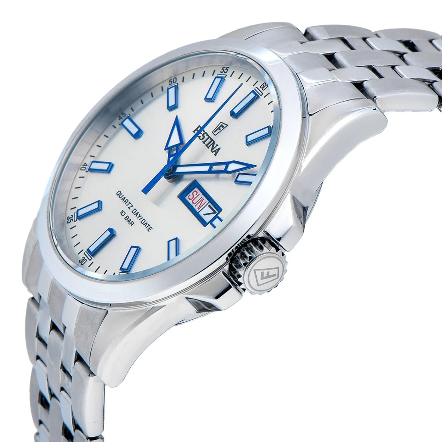 FESTINA Classic Silver Dial 41mm Silver Stainless Steel Bracelet F20357/1 - 