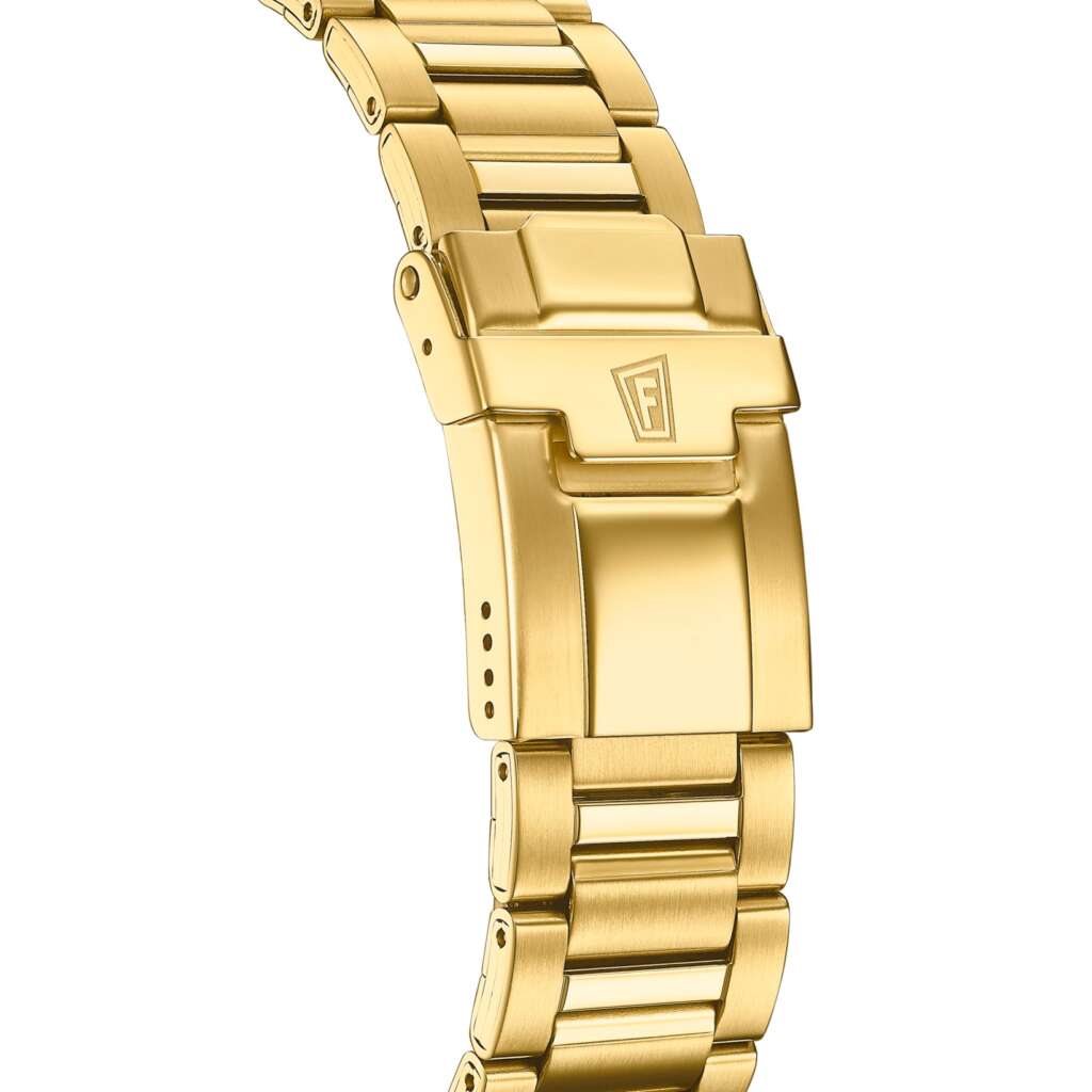 FESTINA Timeless Chronograph Green Dial 45mm Gold Stainless Steel Bracelet F20634/4 - 
