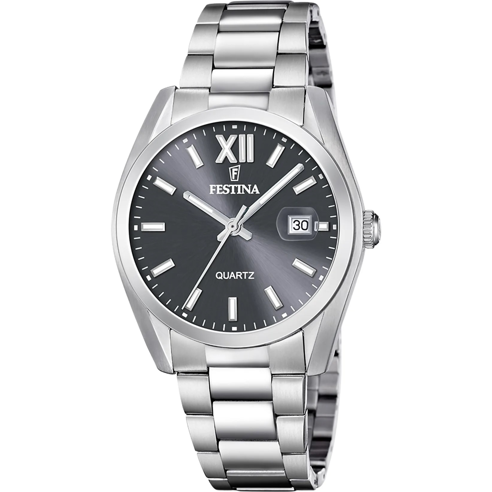 FESTINA Classic Grey Dial 40mm Silver Stainless Steel Bracelet F20707/3 - 