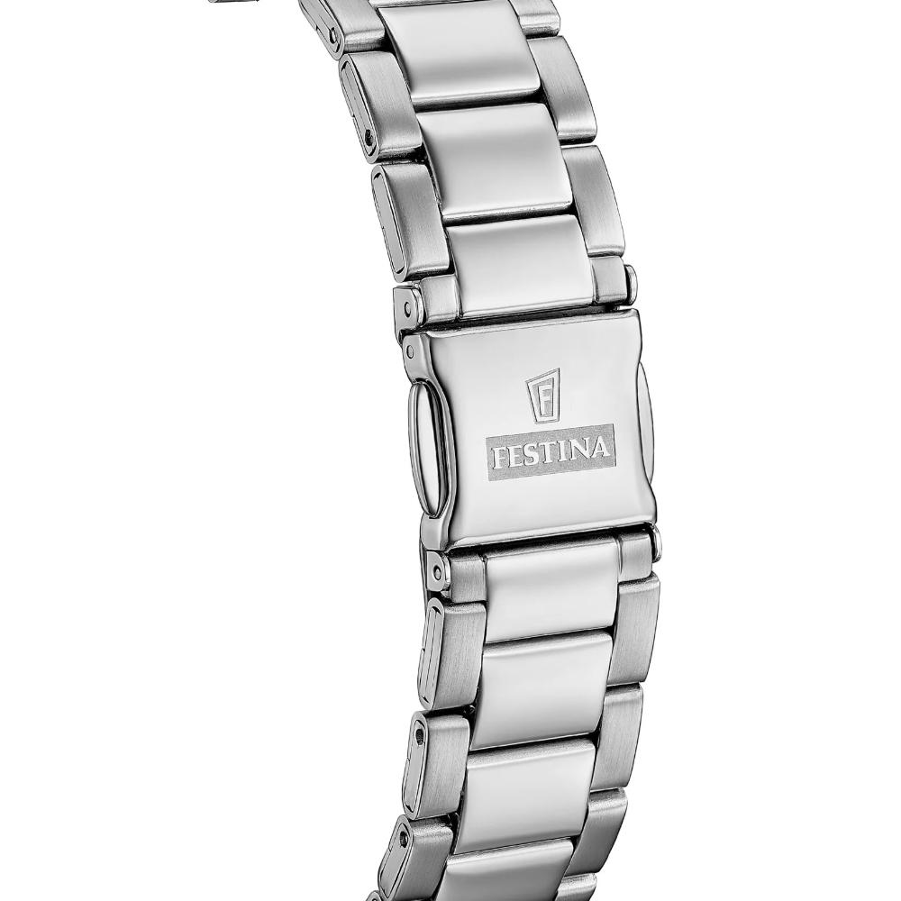 FESTINA Classic Ice Blue Dial 40mm Silver Stainless Steel Bracelet F20707/2 - 