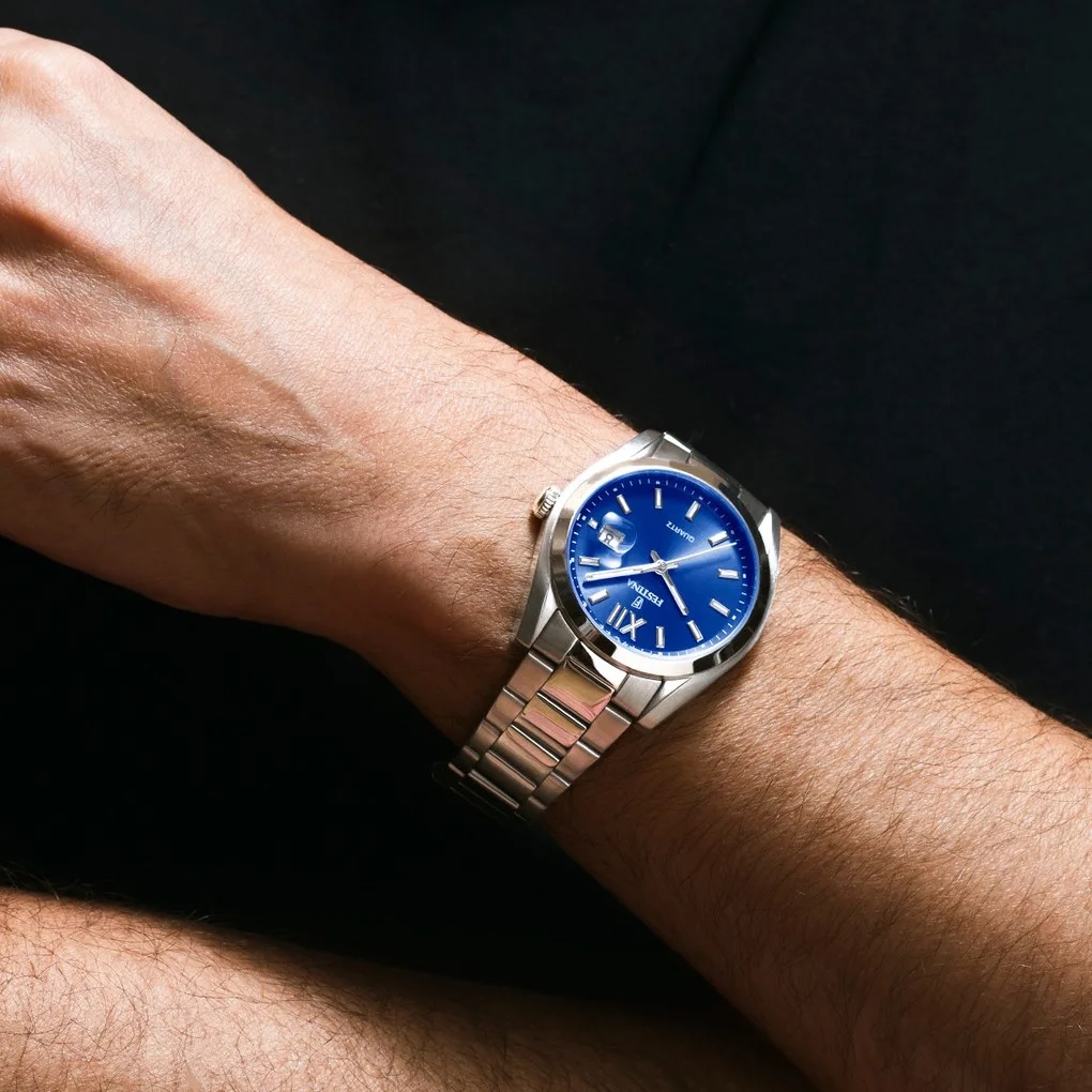 FESTINA Classic Blue Dial 40mm Silver Stainless Steel Bracelet F20707/4 - 4