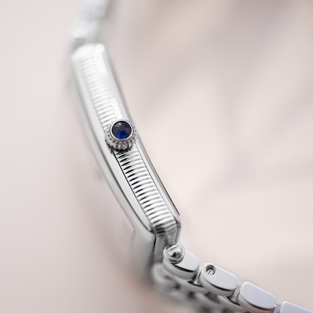 FREDERIQUE CONSTANT Art Deco Carree Quartz White Pearl Dial 28mm Silver Stainless Steel Bracelet FC-200MPW2AC6B - 5