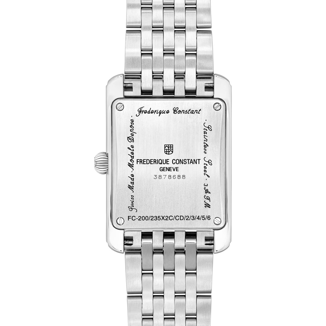 FREDERIQUE CONSTANT Carree Small Seconds Quartz White Dial 36×25.20mm Silver Stainless Steel Bracelet FC-235S2C6B - 3