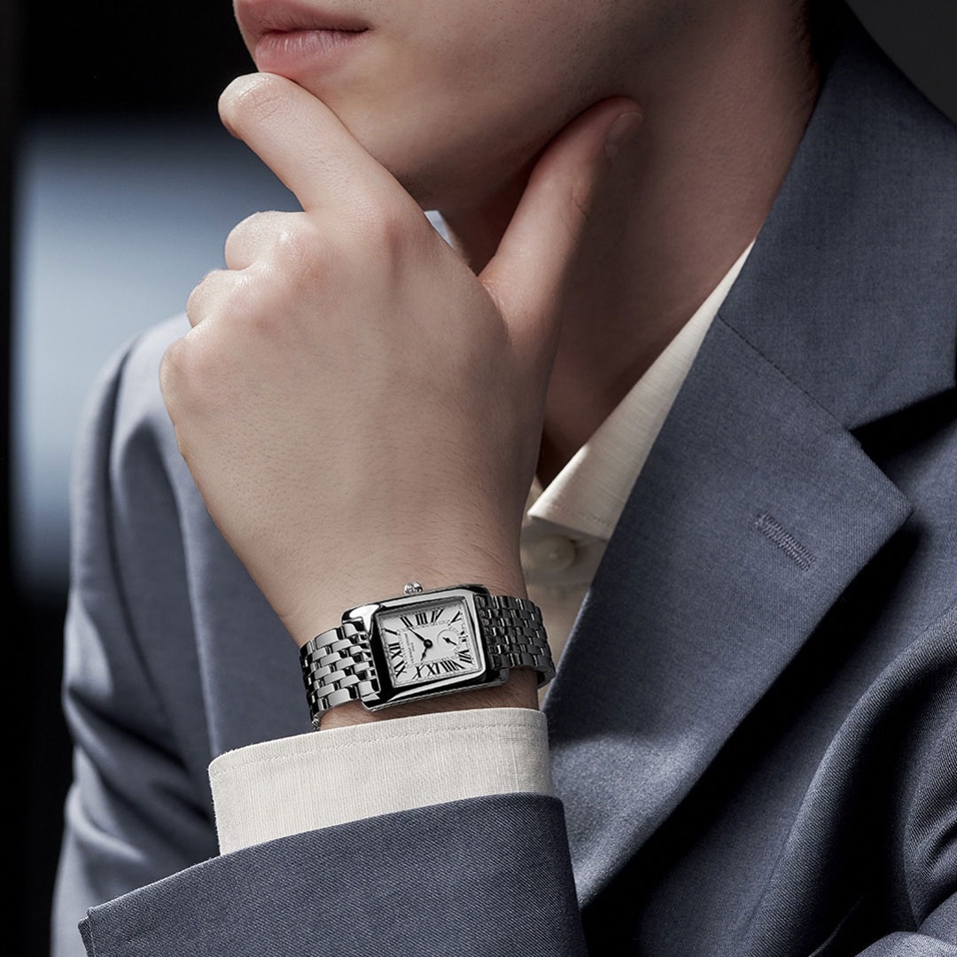 FREDERIQUE CONSTANT Carree Small Seconds Quartz White Dial 36×25.20mm Silver Stainless Steel Bracelet FC-235S2C6B - 6