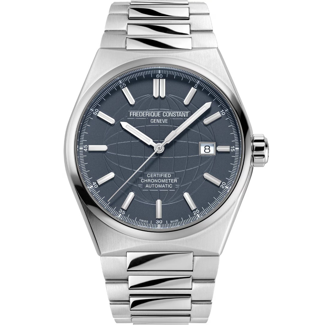 FREDERIQUE CONSTANT Highlife COSC Automatic Blue Dial 41mm Silver Stainless Steel Bracelet FC-303BL4NH6B - 
