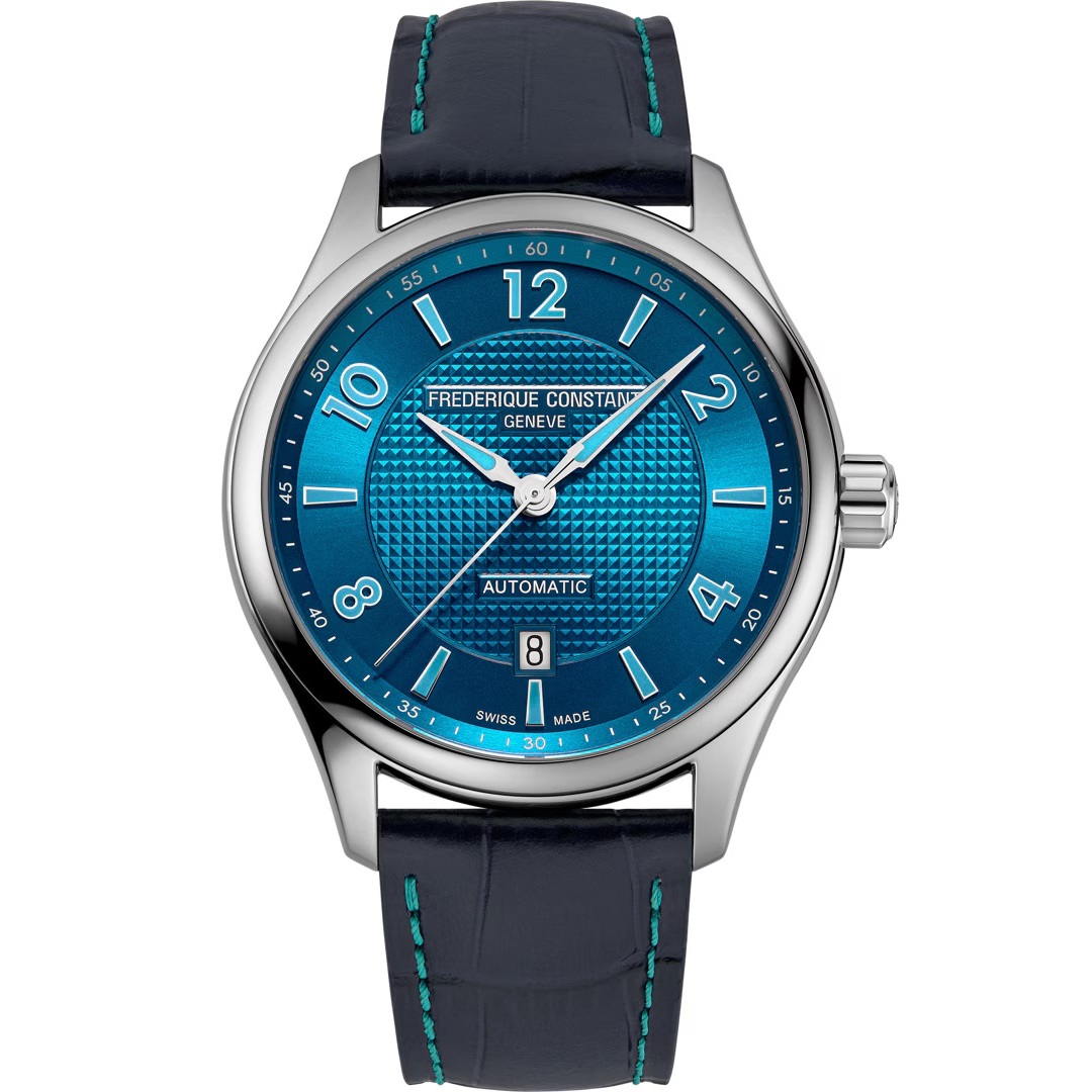 FREDERIQUE CONSTANT Runabout Automatic Limited Edition Electric Blue Dial 42mm Silver Stainless Steel Blue Leather Strap FC-303RMLN5B6 - 