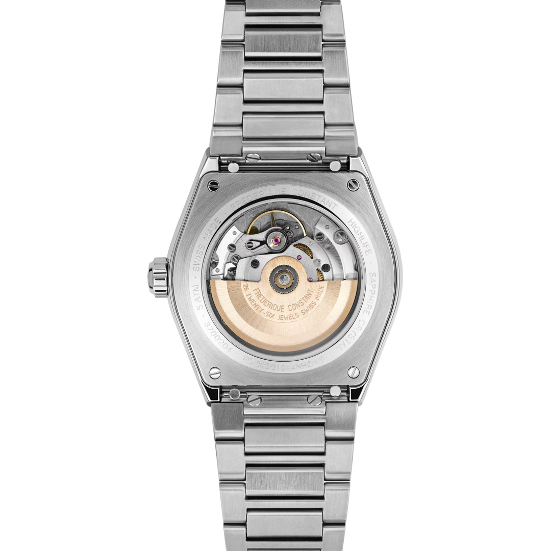 FREDERIQUE CONSTANT Highlife Heart Beat Automatic Blue Dial 41mm Silver Stainless Steel Bracelet FC-310N4NH6B - 3