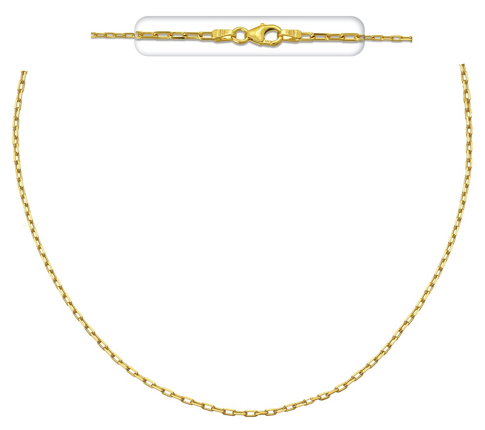 CHAIN Necklace Fortsatina Solid Diamond-Encrusted #3 K14 55cm Yellow Gold FD060K.55 - 
