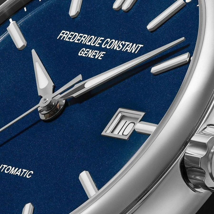 FREDERIQUE CONSTANT Index Automatic Blue Dial 40mm Silver Stainless Steel Bracelet FC-303NN5B6B - 8