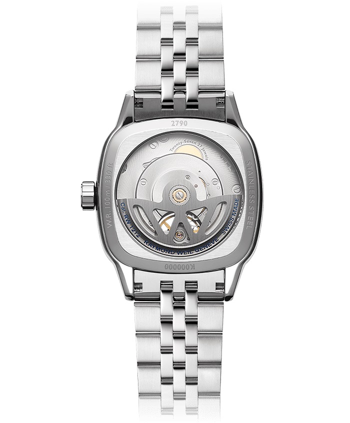 RAYMOND WEIL Freelancer Cushion Open Aperture Automatic Blue Dial 40 x 40mm Silver Stainless Steel Bracelet 2790-ST-50051 - 3