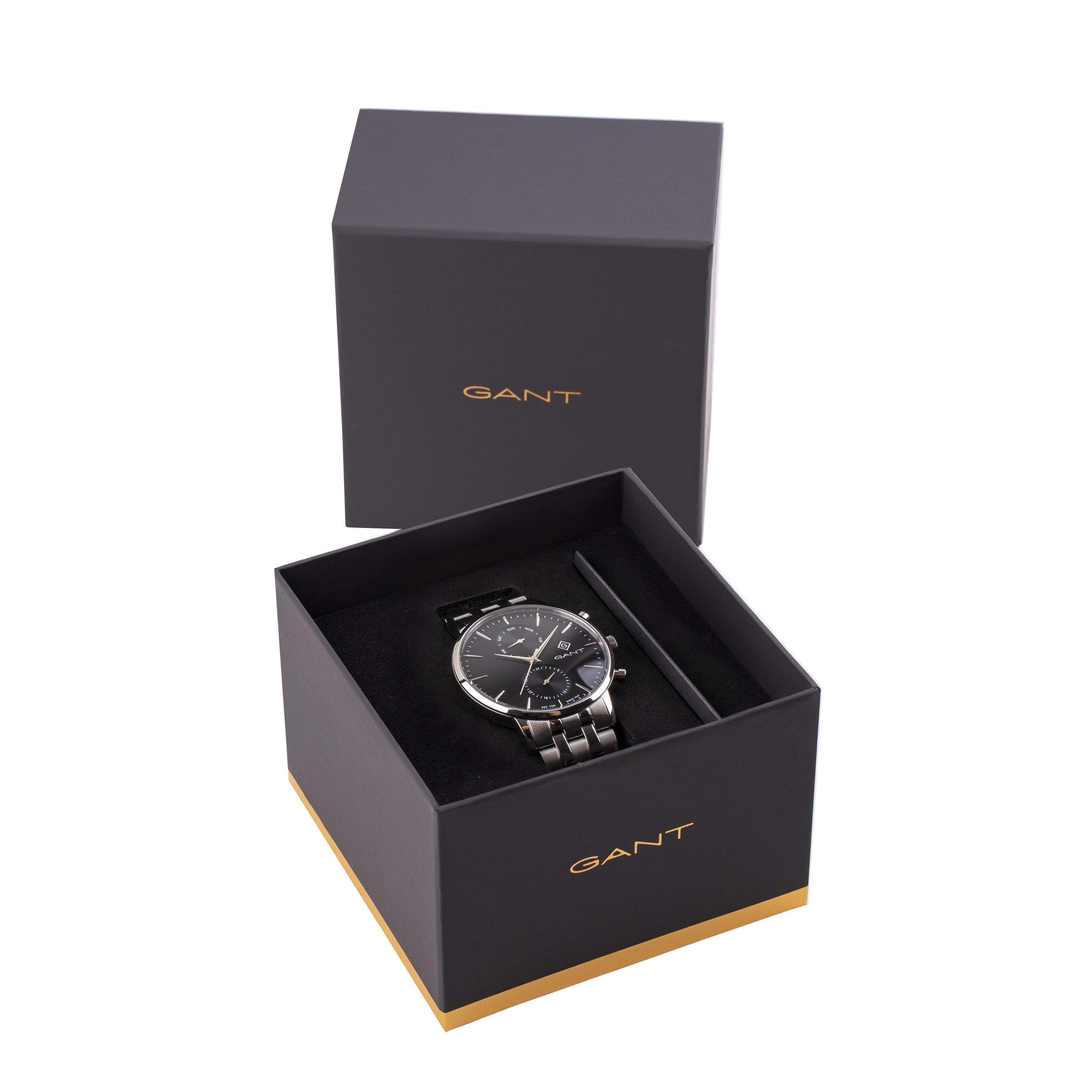 GANT Park Hill Day-Date II Black Dial 43.5mm Silver Stainless Steel Bracelet G121012 - 4