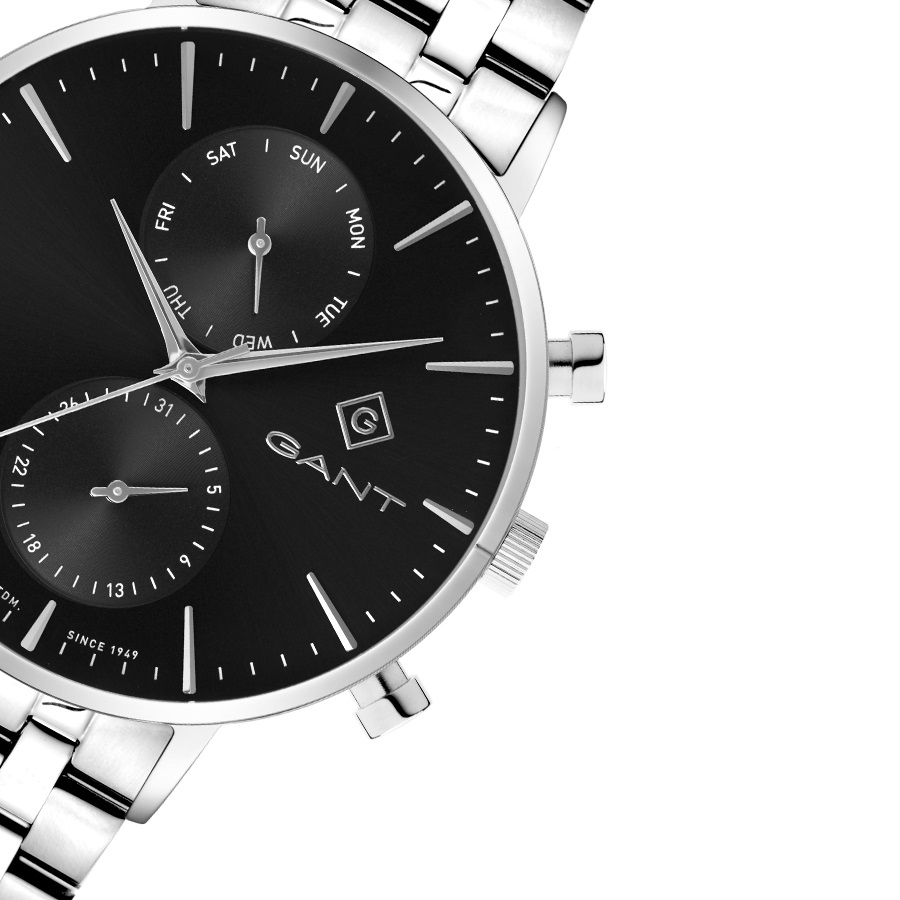 GANT Park Hill Day-Date II Black Dial 43.5mm Silver Stainless Steel Bracelet G121012 - 3