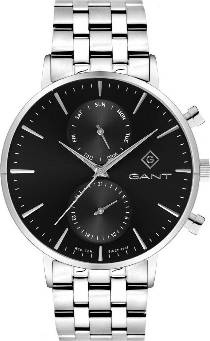 GANT Park Hill Day-Date II Black Dial 43.5mm Silver Stainless Steel Bracelet G121012 - 