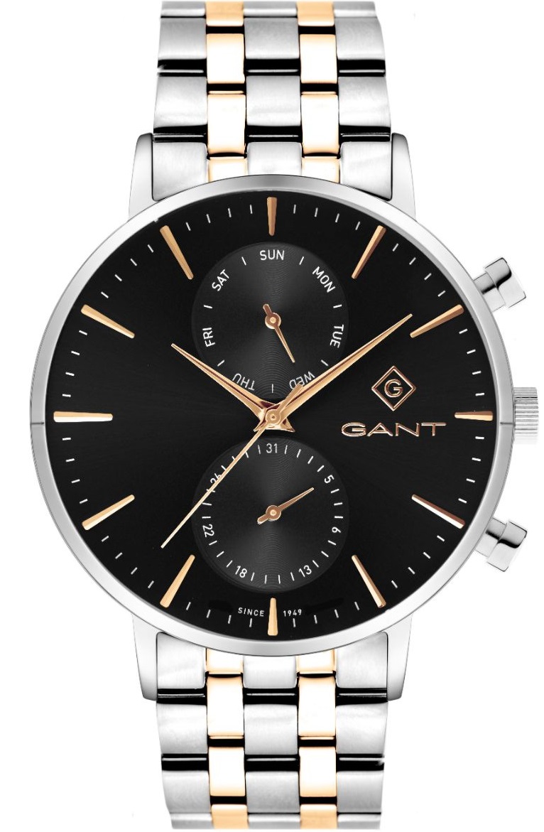 GANT Park Hill Day-Date II 43.5mm Two Tone Gold Stainless Steel Bracelet G121015 - 