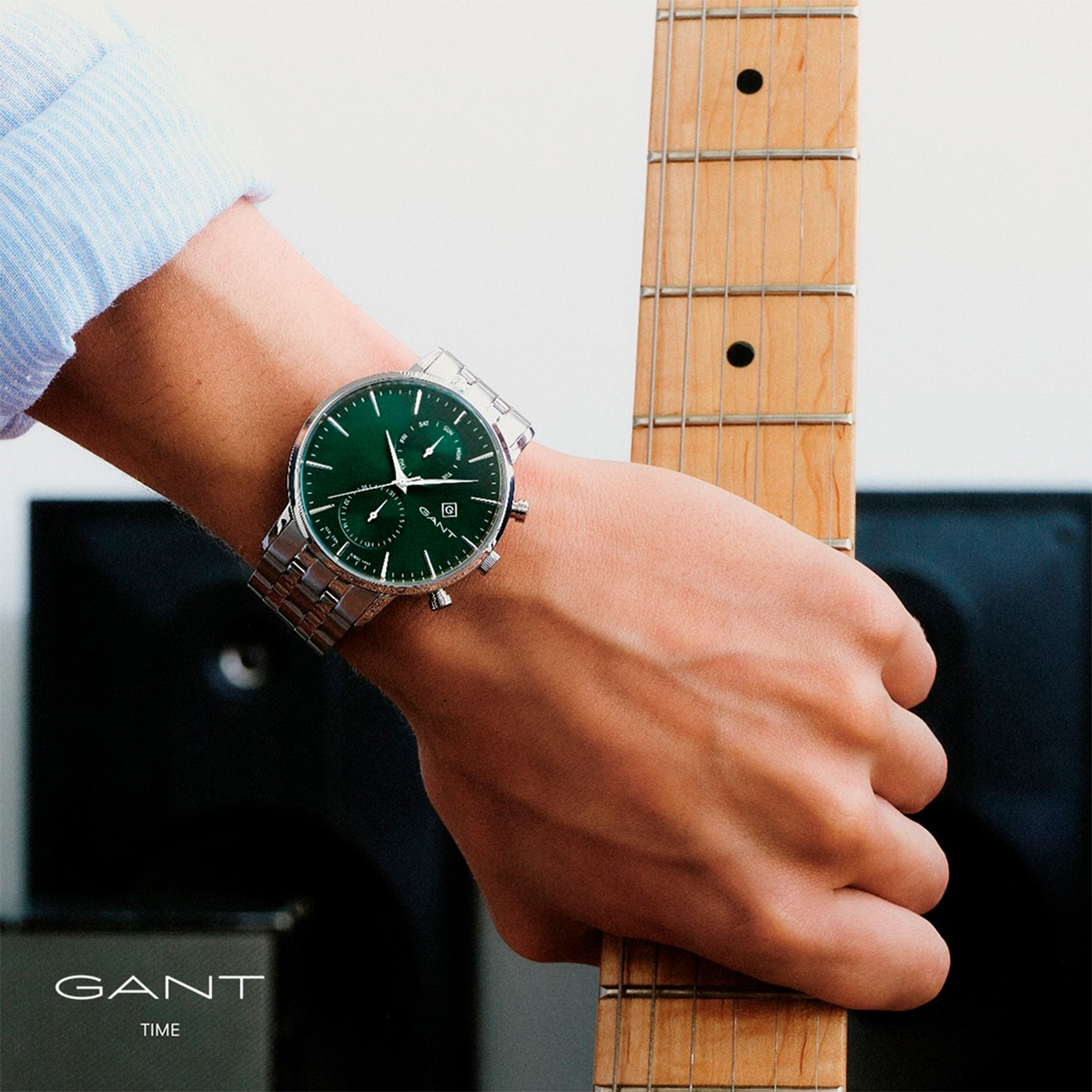 GANT Park Hill Day-Date II 43.5mm Silver Stainless Steel Bracelet G121018 - 