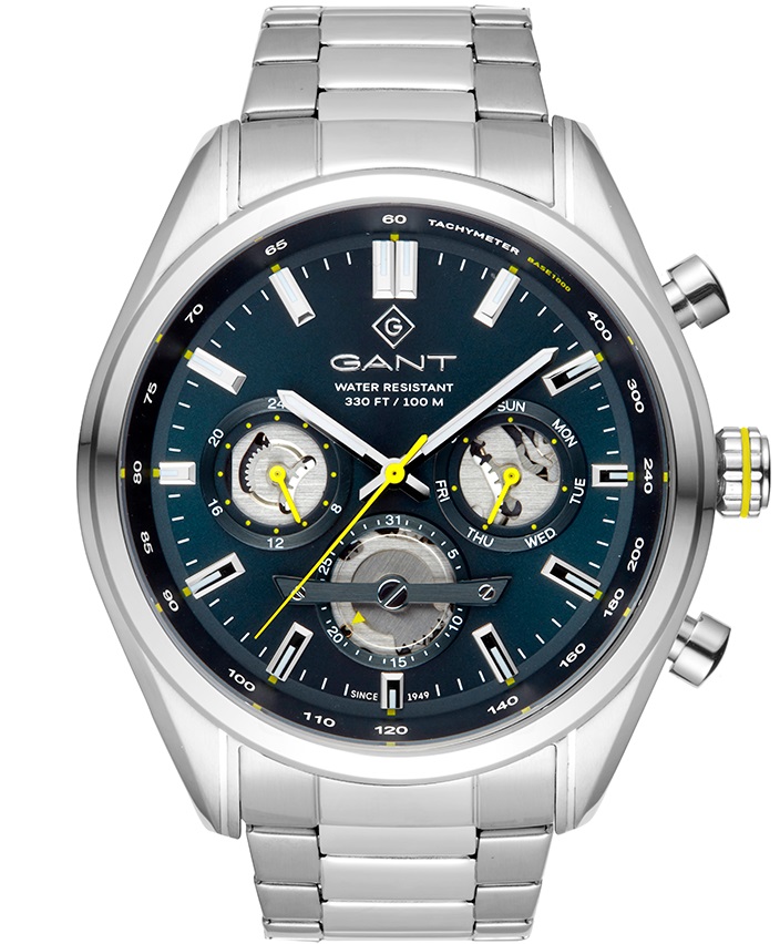 GANT Ridgefield III Multifunction Blue Dial 44mm Silver Stainless Steel Bracelet G131103 - 