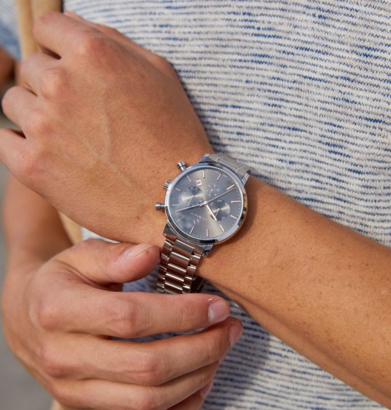 GANT Cleveland Multifunction Grey Dial 43.5mm Silver Stainless Steel Bracelet G132003 - 