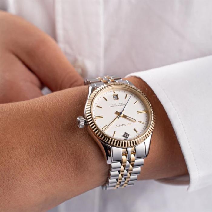 GANT Sussex White Dial 34mm Two Tone Gold Stainless Steel Bracelet G136009 - 3