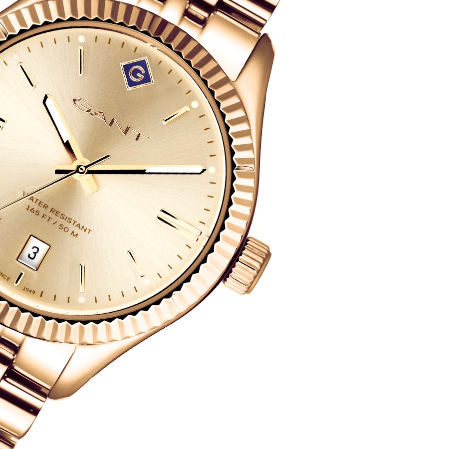 GANT Sussex Gold Dial 34mm Gold Stainless Steel Bracelet G136015 - 