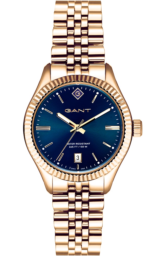 GANT Sussex Blue Dial 34mm Gold Stainless Steel Bracelet G136022 - 